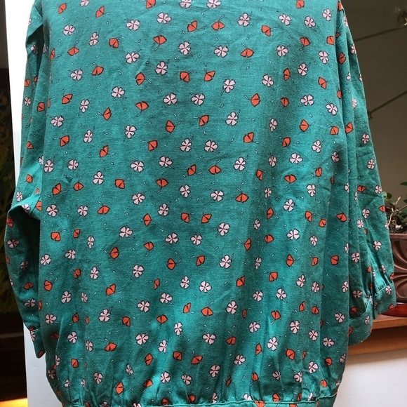 a.n.a Floral Linen Wrap Top - Picture 3 of 5